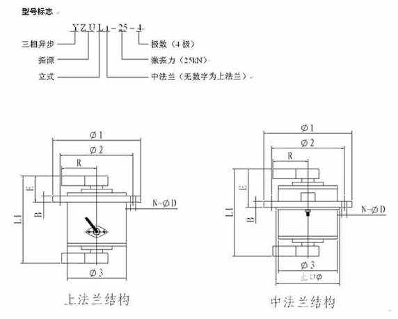 YZUL立式振動(dòng)電機(jī)安裝圖 YZUL立式振動(dòng)電機(jī)安裝圖